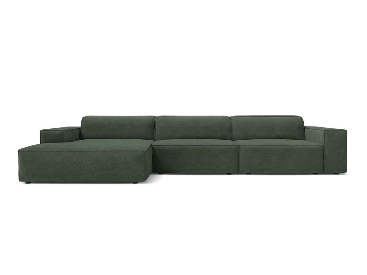 Jodie — Corner Sofa (284x162x77 cm) Moss Green (Liberty 12) Left