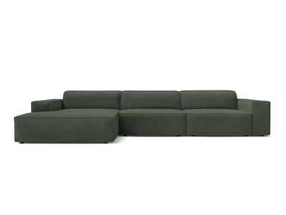 Jodie — Corner Sofa (284x162x77 cm) Moss Green (Liberty 12) Left