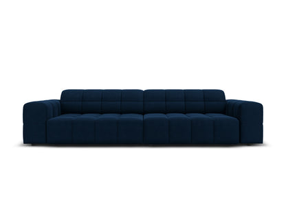 Chicago — Sofa Royal Blue (Bluvel 86) Black Plastic