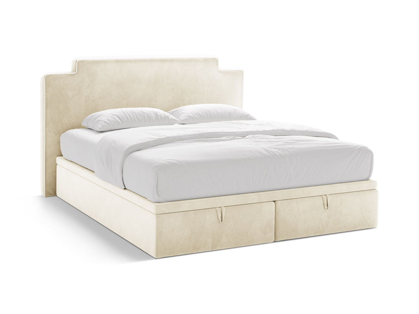 Princess — Bed (220x211x122 cm) Ivory (Magic Velvet 2256)