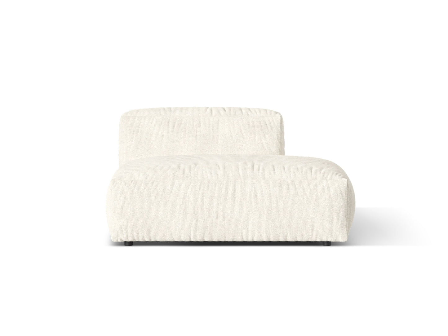 Martina — Sofa Ivory (Monet Nata) Black Plastic Right