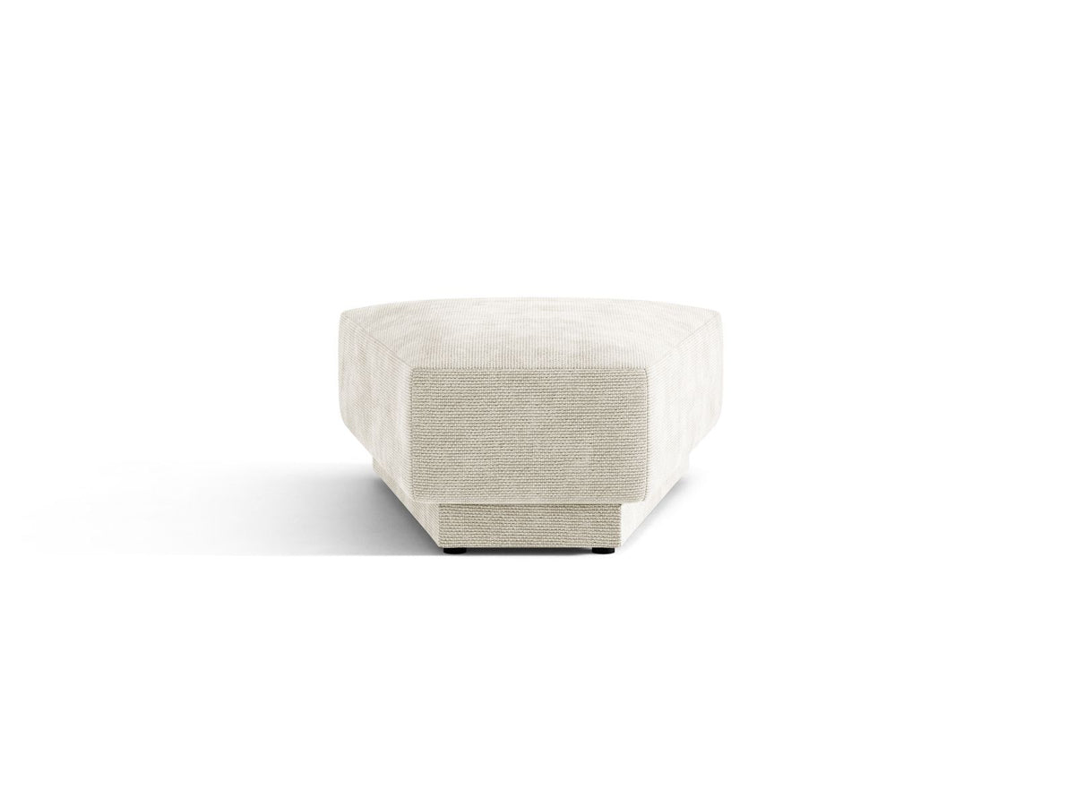 Miley — Pouf Light Beige (Eden 2 Pearl) Black Plastic
