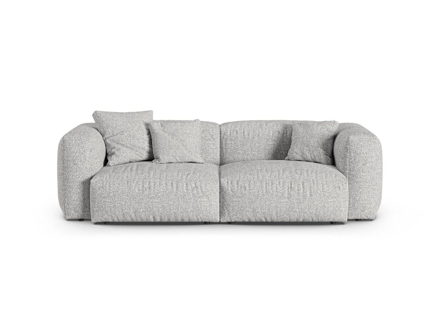 Martina — Sofa Silver (Monet Silver) Black Plastic