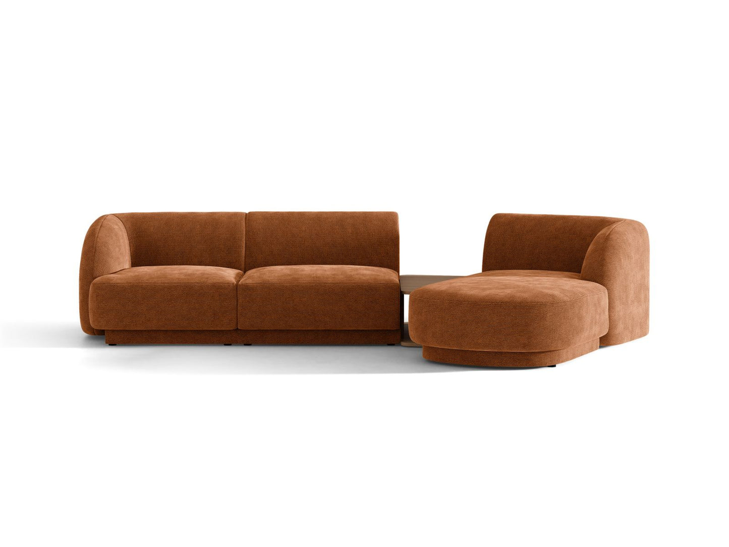 Miley — Sofa Brick (Eden 10 Terra) Black Plastic Right