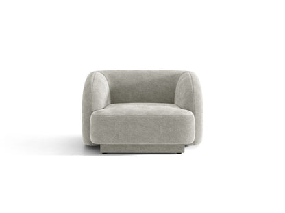 Miley — Armchair Light Grey (Haga 06) Black Plastic