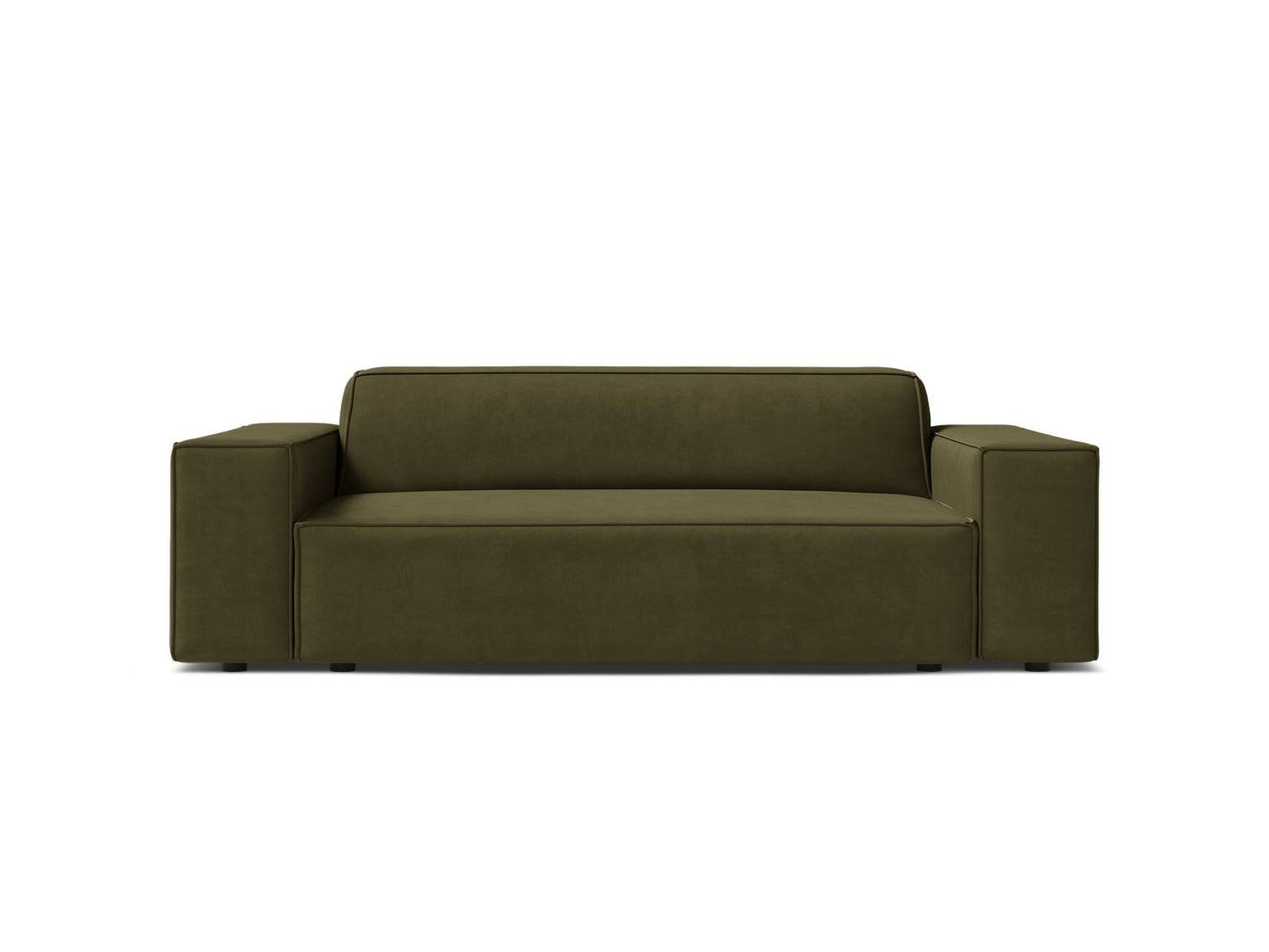 Jodie — Sofa Green (Bluvel 77) Black Plastic