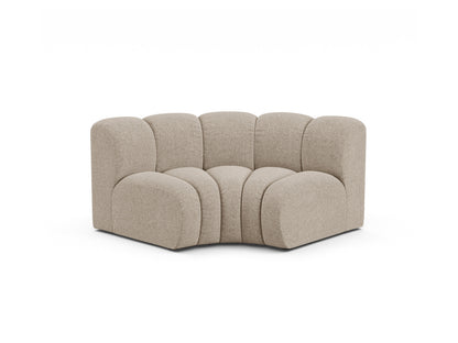 Lupine — Modular Sofa Dark Beige (Eden 4 Beige) Black Plastic