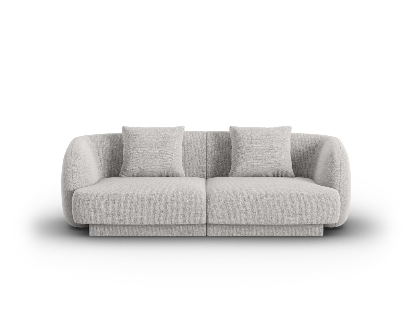 Tulum — Sofa Light Grey (Haga 06) Black Plastic