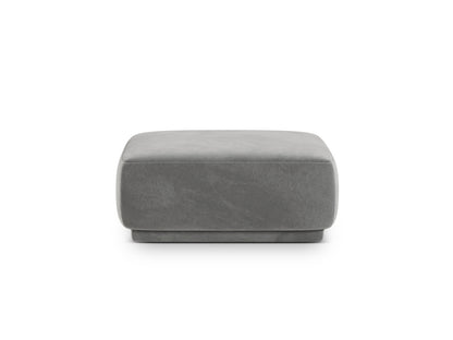 Gomera — Pouf Grey (Salvador 17) Black Plastic