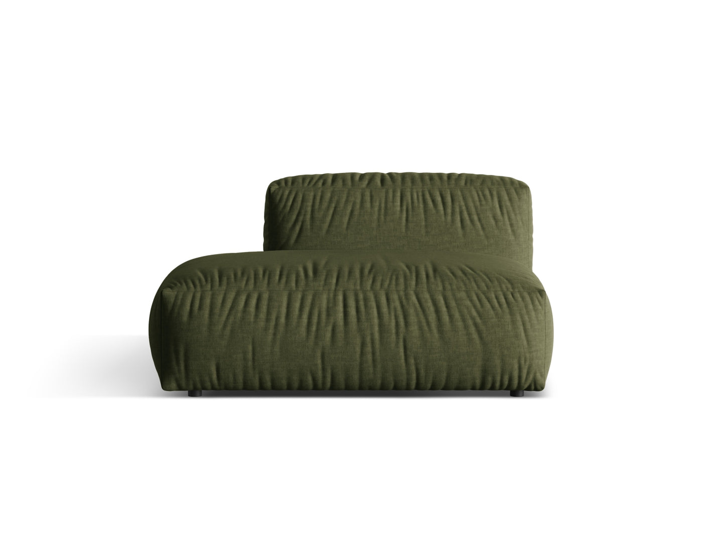 Martina — Sofa Green (Boston Forest) Black Plastic Left