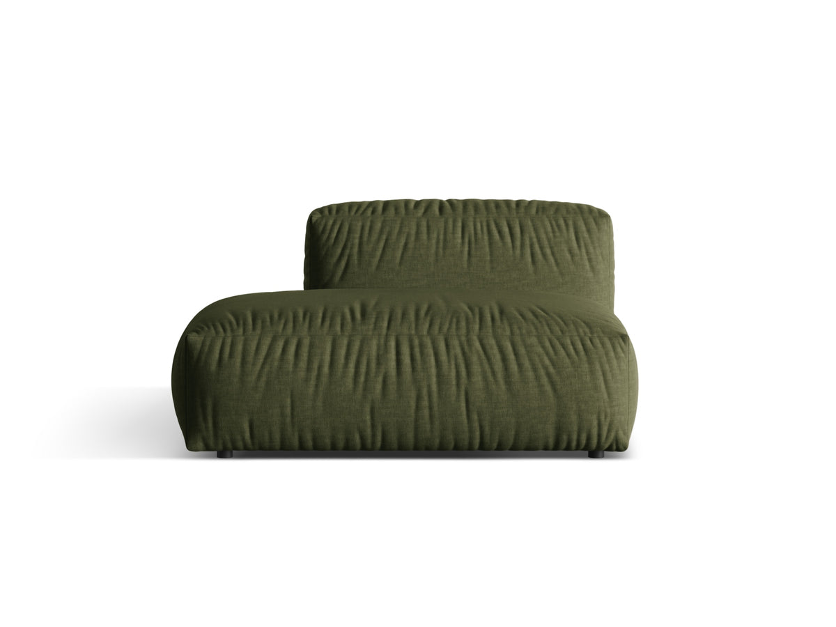 Martina — Sofa Green (Boston Forest) Black Plastic Left