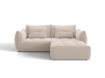 Bloom — Corner Sofa Light Beige (Wind 05) Black Plastic