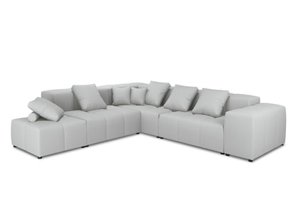 Rome — Corner Sofa Light Grey (BABEL LIGHT GREY) Black Plastic