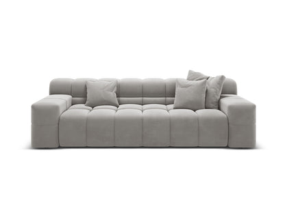 Hawaii — Sofa Silver (Magic Velvet 2218) Juoda plastikinė