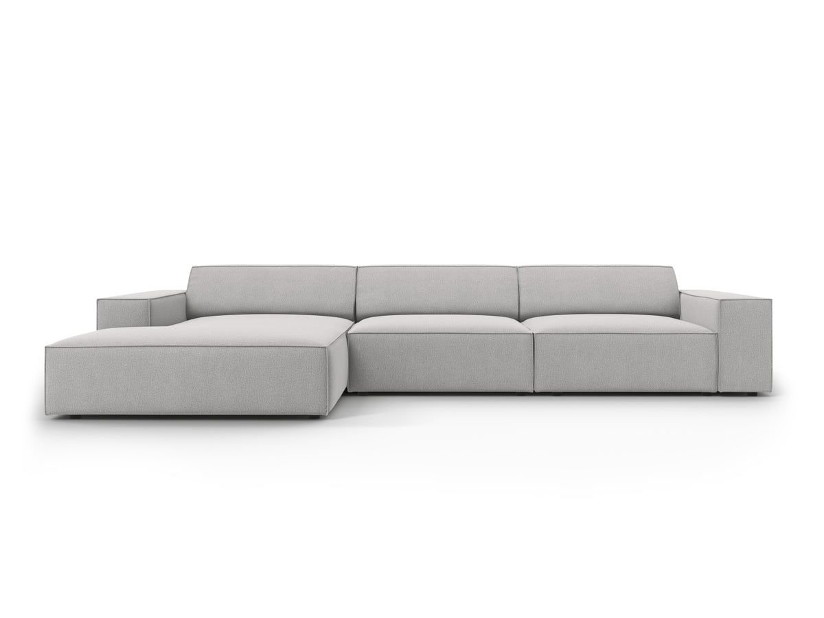 Jodie — Corner Sofa (284x162x77 cm) Light Grey (Megan 363) Left