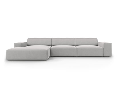 Jodie — Corner Sofa (284x162x77 cm) Light Grey (Megan 363) Left