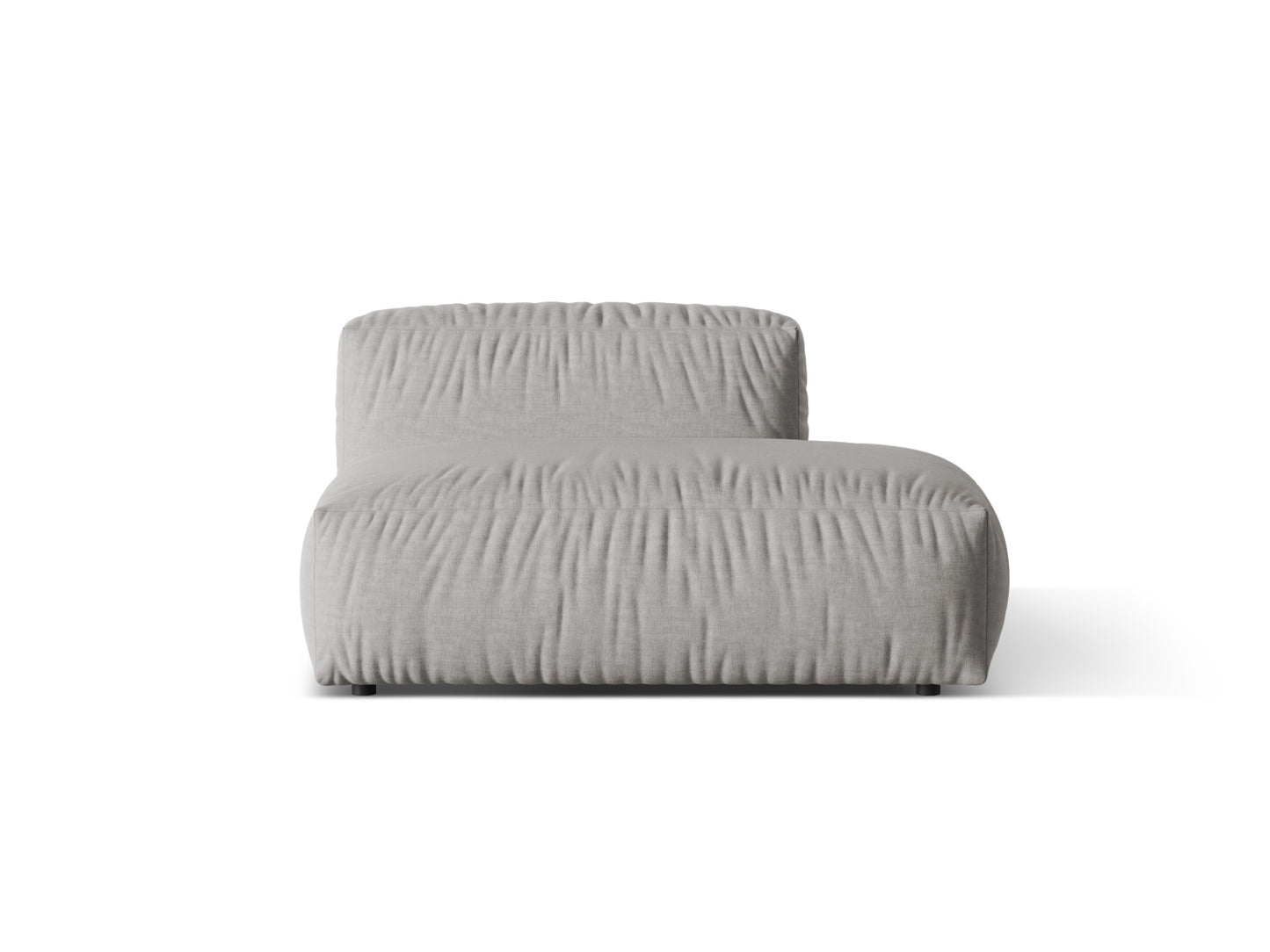 Martina — Sofa Light Grey (Boston Light Grey) Black Plastic Right