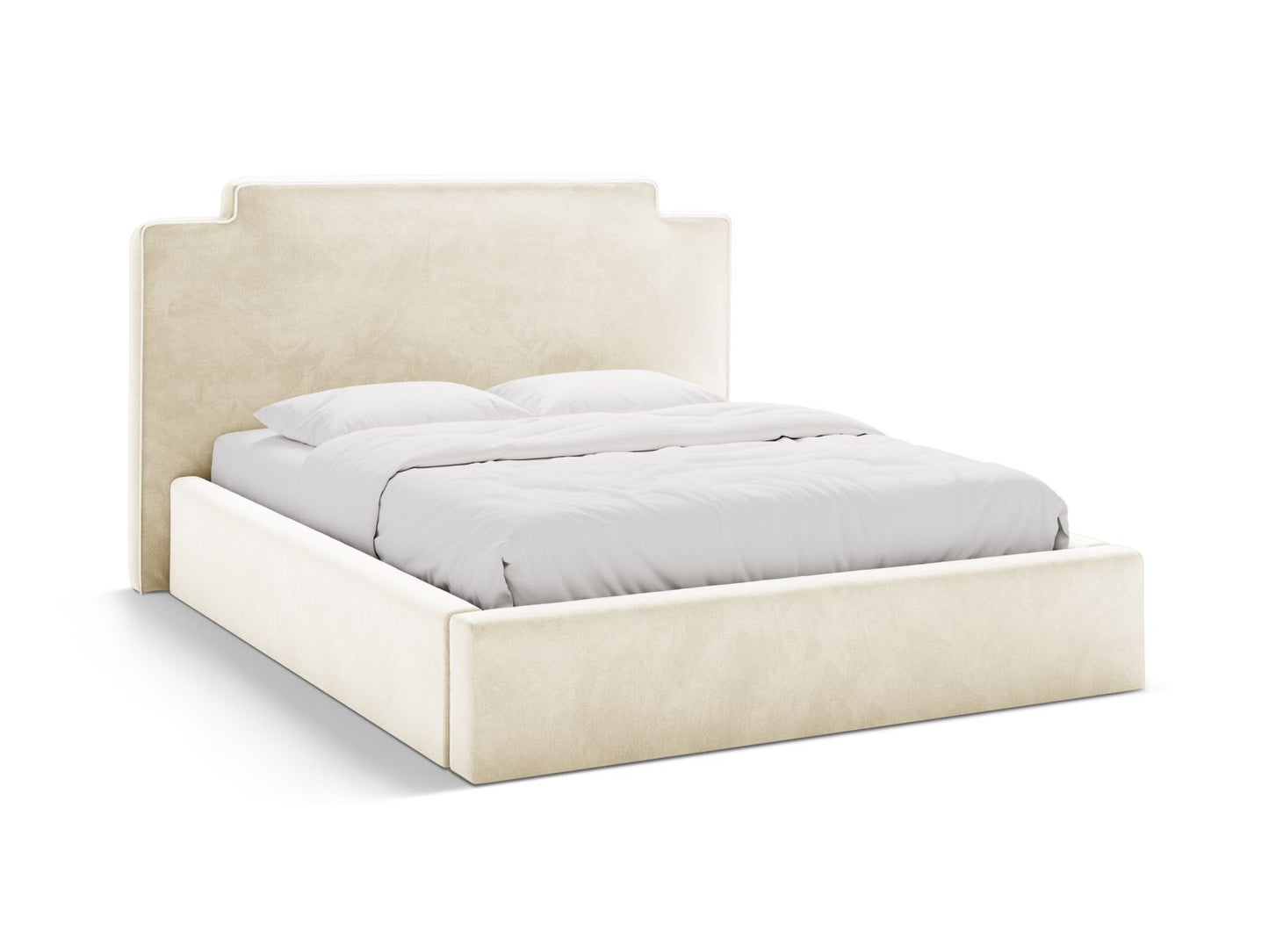 Princess — Bed (220x222x122 cm) Ivory (Magic Velvet 2256)