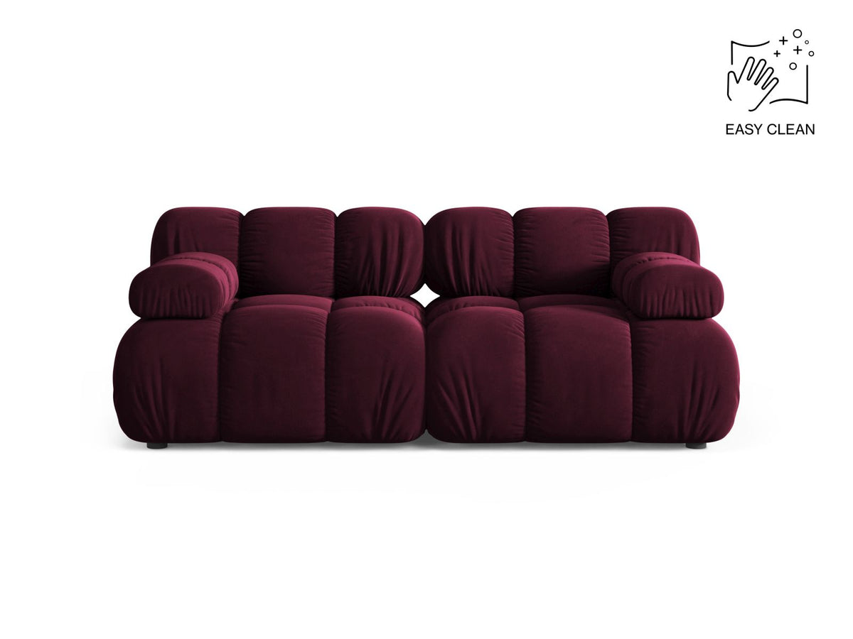 Bellis — Sofa Burgundy (Venus 2932) Black Plastic