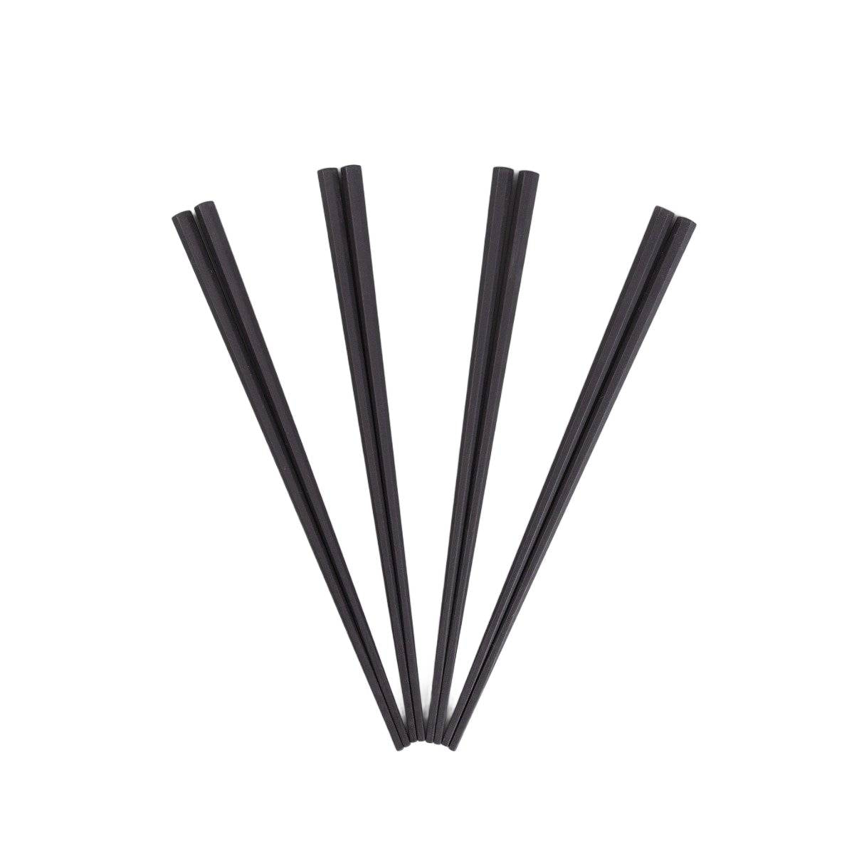 Set of 4 Black Sushi Chopsticks for Asian Cuisine