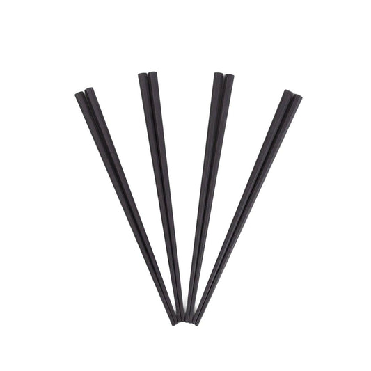 Set of 4 Black Sushi Chopsticks for Asian Cuisine