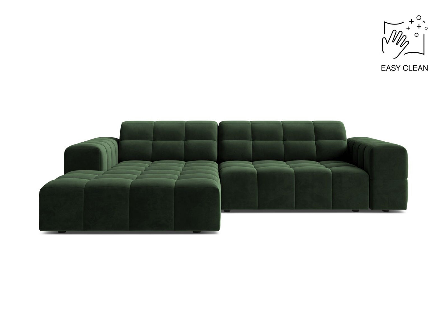 Jennifer — Corner Sofa (234x167x78 cm) Bottle Green (Venus 2940) Left