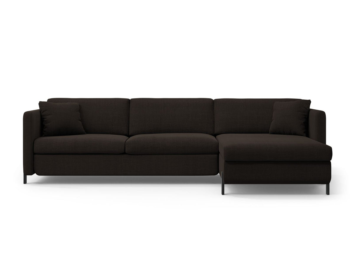 Gloria — Corner Sofa (266x170x88 cm) Dark Grey (Bjorn 16) Right