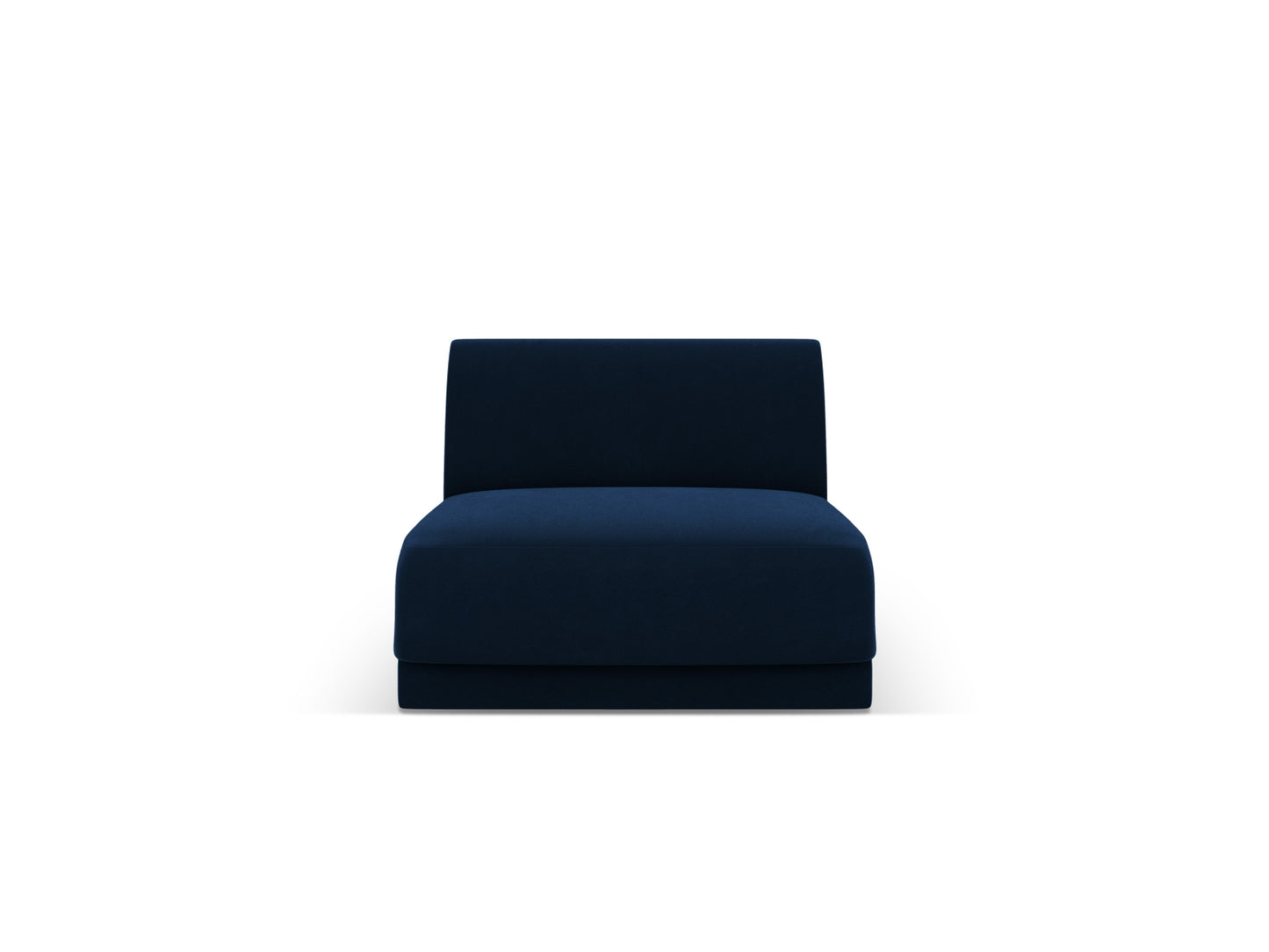 Miley — Modular Sofa Royal Blue (Bluvel 86) Black Plastic