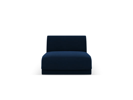 Miley — Modular Sofa Royal Blue (Bluvel 86) Black Plastic