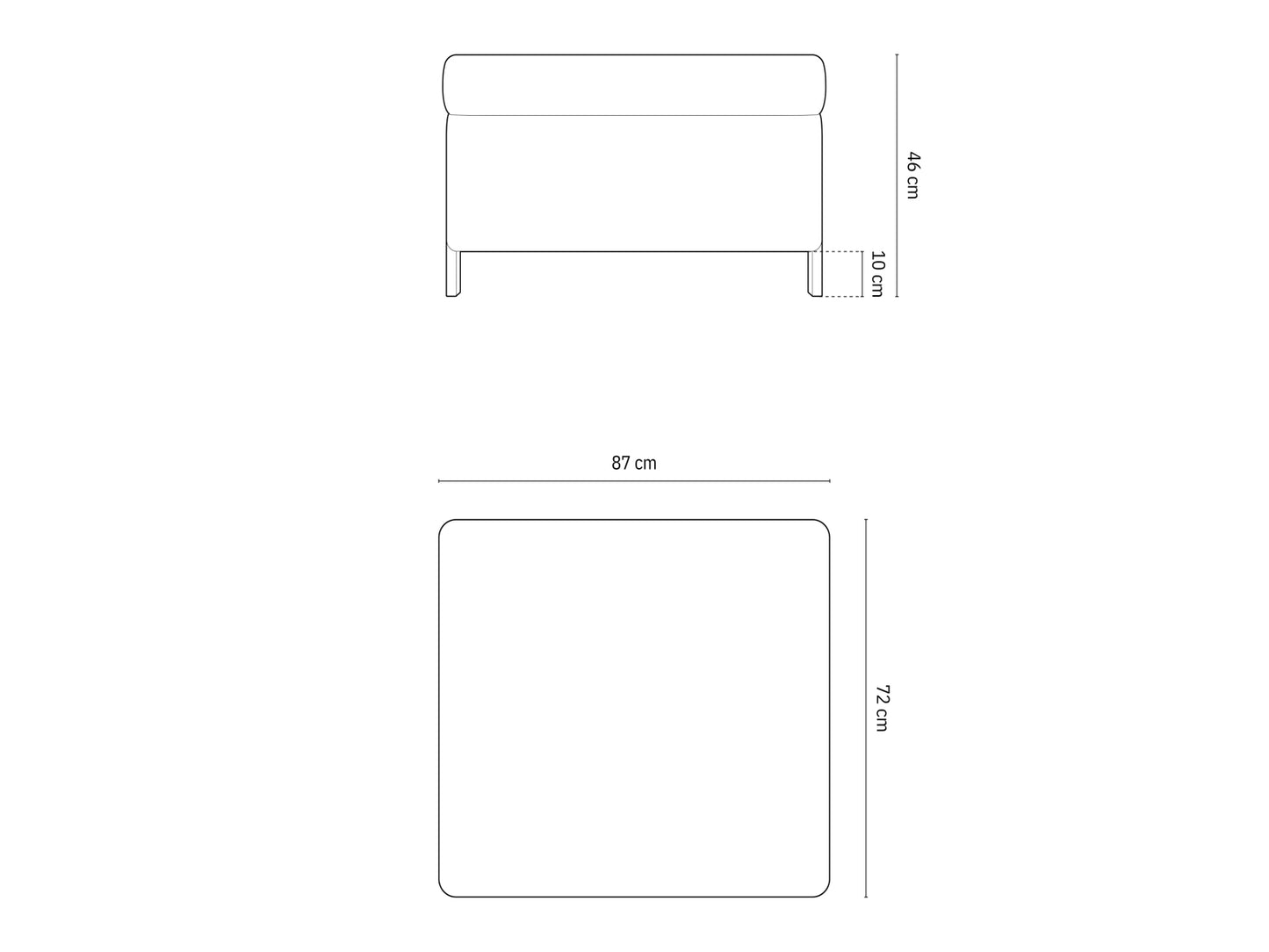 Gloria — Pouf (87.0x72.0x46.0 cm)