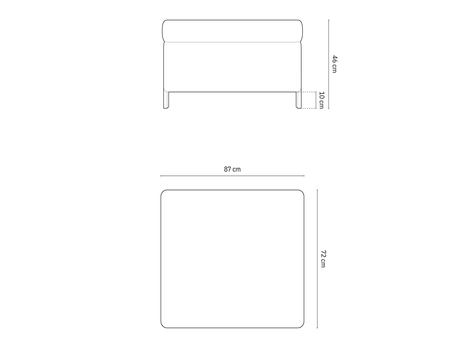 Gloria — Pouf (87.0x72.0x46.0 cm)