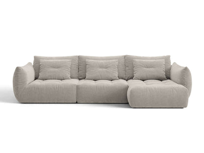 Bloom — Corner Sofa (327x152x97 cm) Light Grey (Wind 84) Right