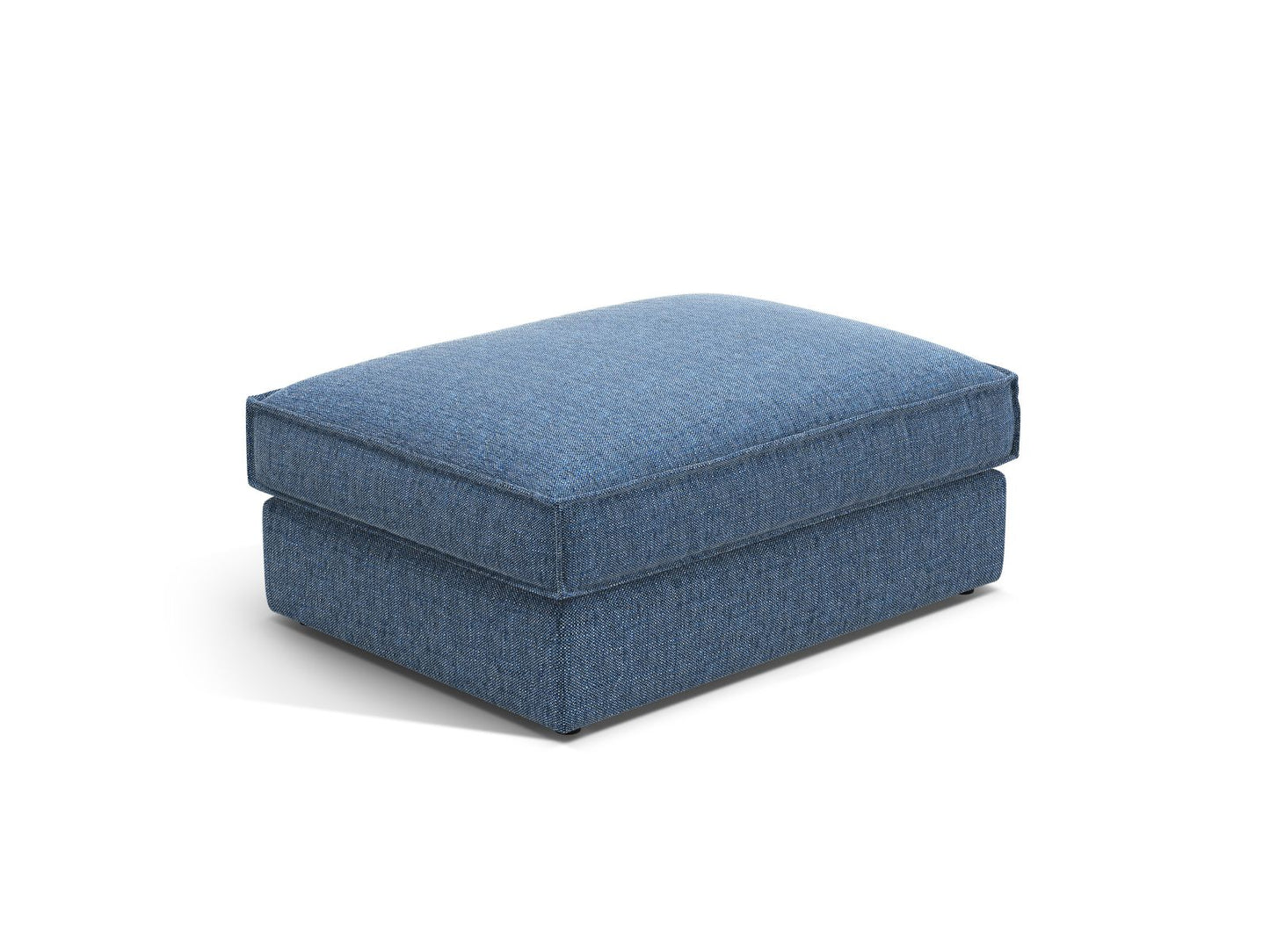 Pola — Pouf Dark Blue (BABEL BLUE) Black Plastic