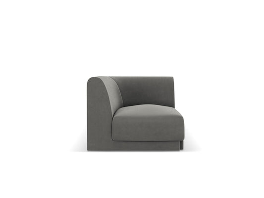Miley — Modular Sofa Light Grey (Bluvel 13) Black Plastic Unknown