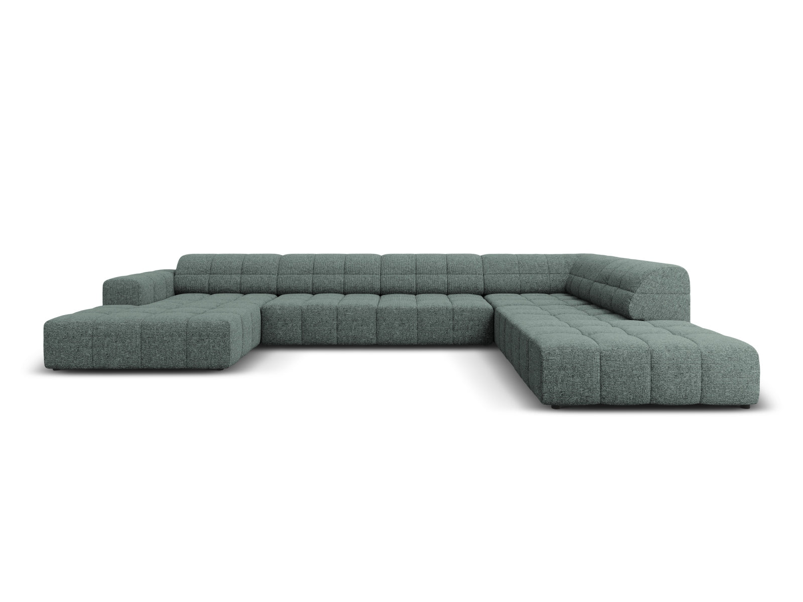 Chicago — Panoramic Corner Sofa Petrol (Haga 78) Must plastik paremal
