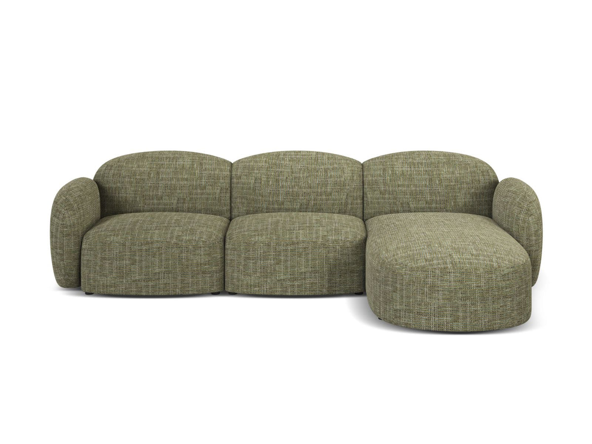 Blair — Corner Sofa Olive (Baltimore Pistachio) Black Plastic Right