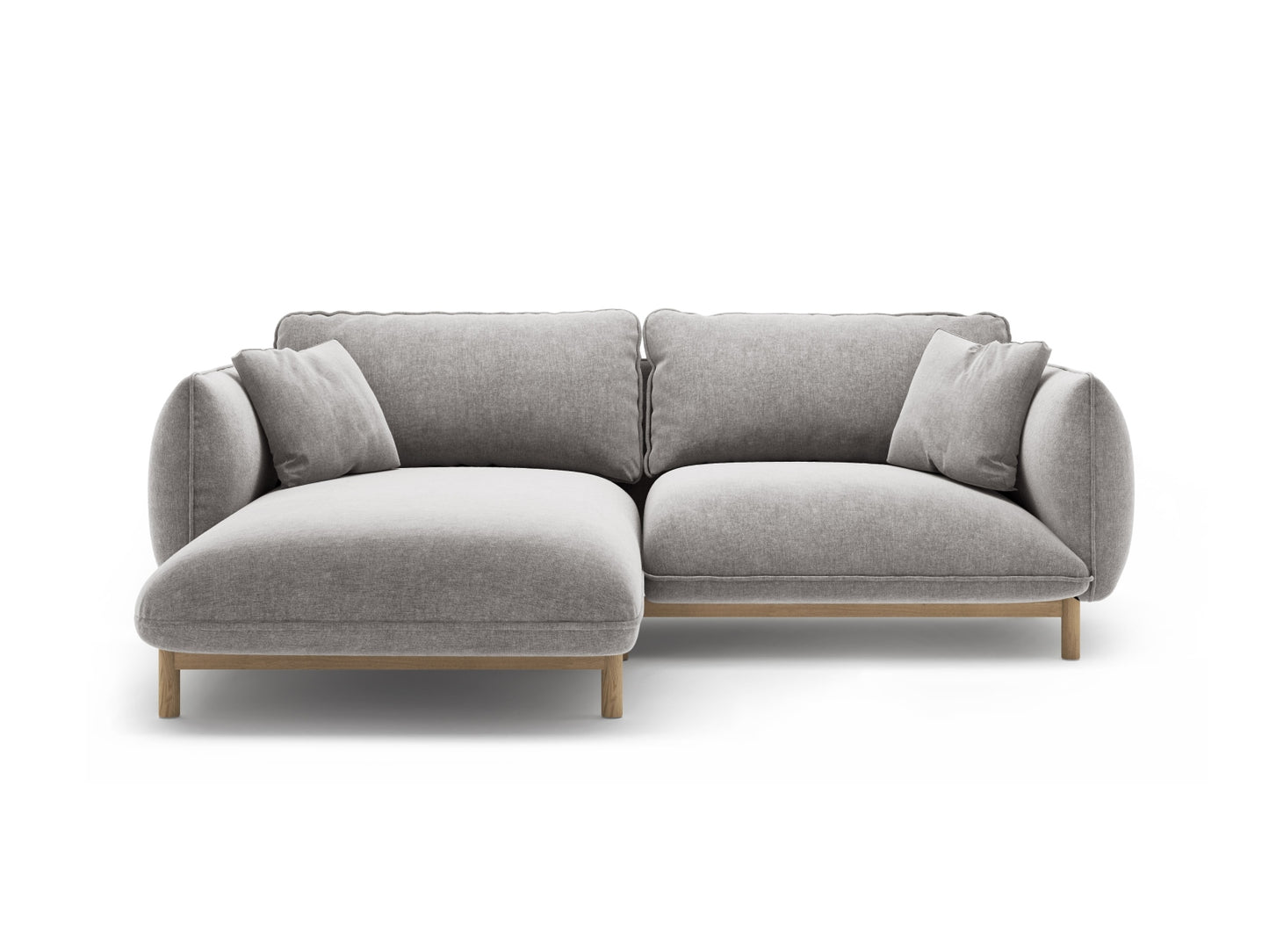 Ada — Corner Sofa (220x179x78 cm) Light Grey (Wind 84) Left