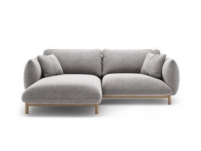 Ada — Corner Sofa (220x179x78 cm) Light Grey (Wind 84) Left