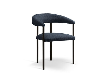 Lea — Chair (56.5x53.5x74 cm) Dark Blue (Baloo 2088) Black