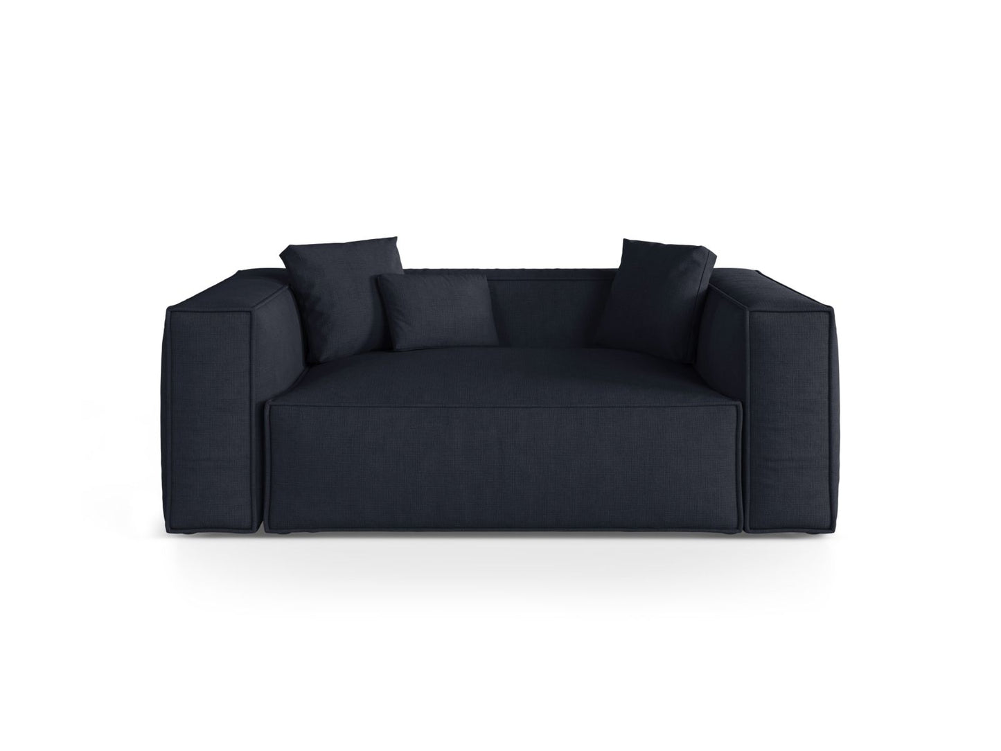 Aveiro — Sofa Navy Blue (Liberty 15) Black Plastic