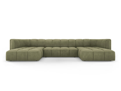 Moritz — Panoramic Sofa Light Green (Rebel 18) Black Plastic