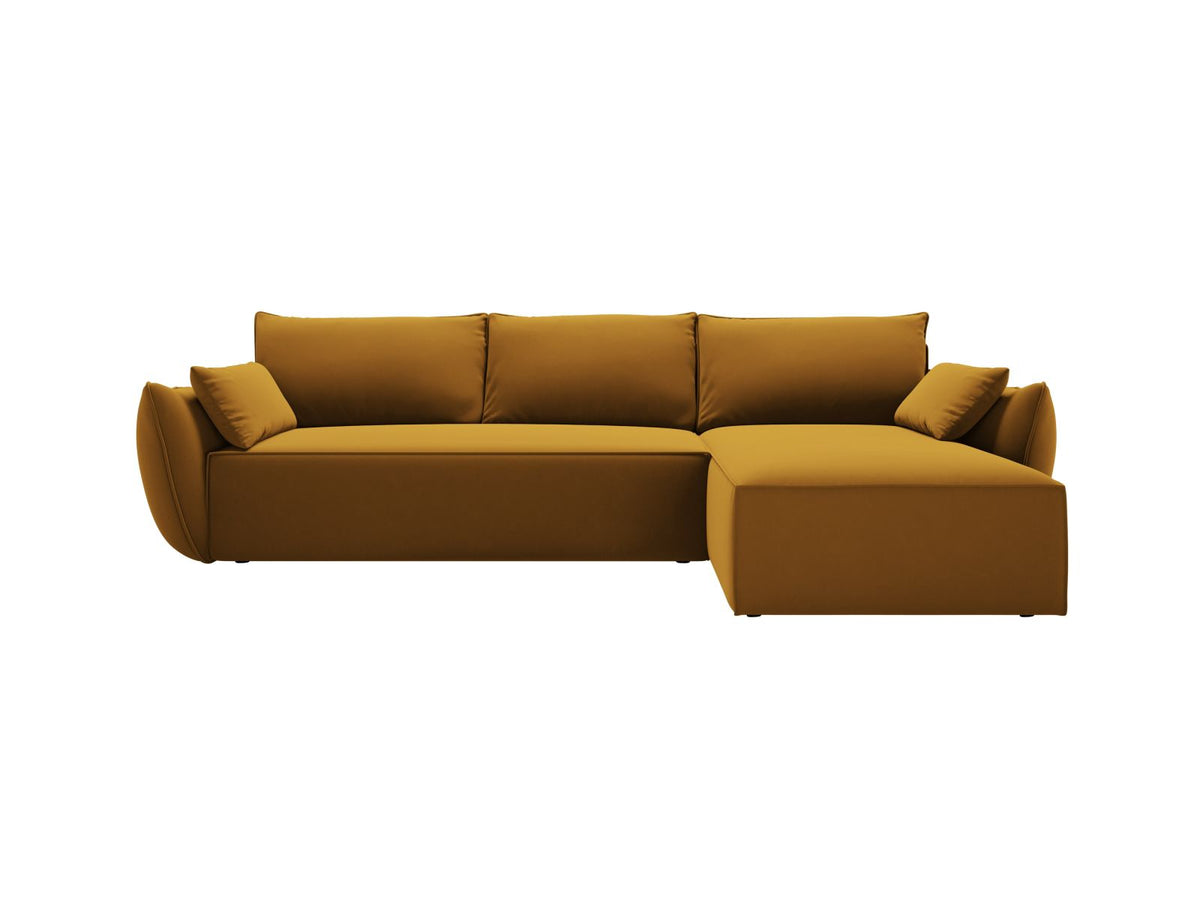 Kaelle — Corner Sofa (252x165x87 cm) Yellow (Bluvel 68) Right