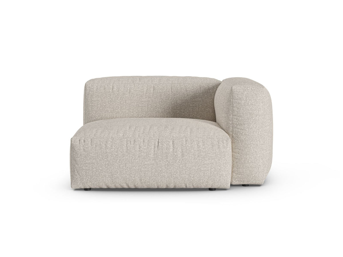 Martina — Modular Sofa Beige (Monet Sand) Black Plastic Right