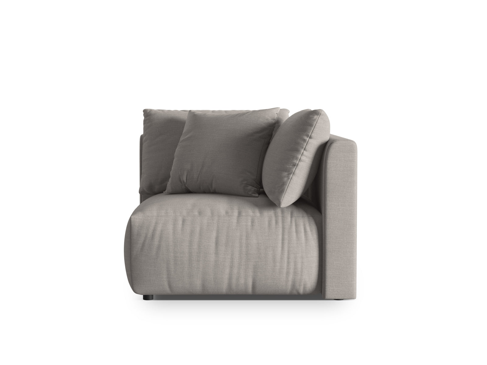 Chris — Modular Sofa Natural (LINS 04) Black Plastic