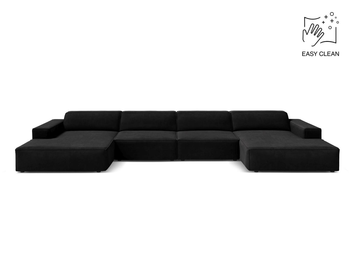 Jodie — Panoramic Sofa Black (Venus 2923) Black Plastic