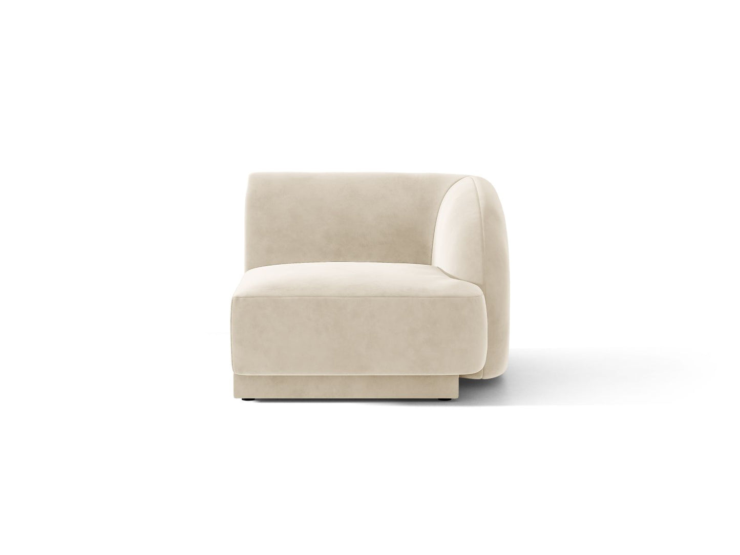 Miley — Modular Sofa Light Beige (Venus 2927) Black Plastic Right