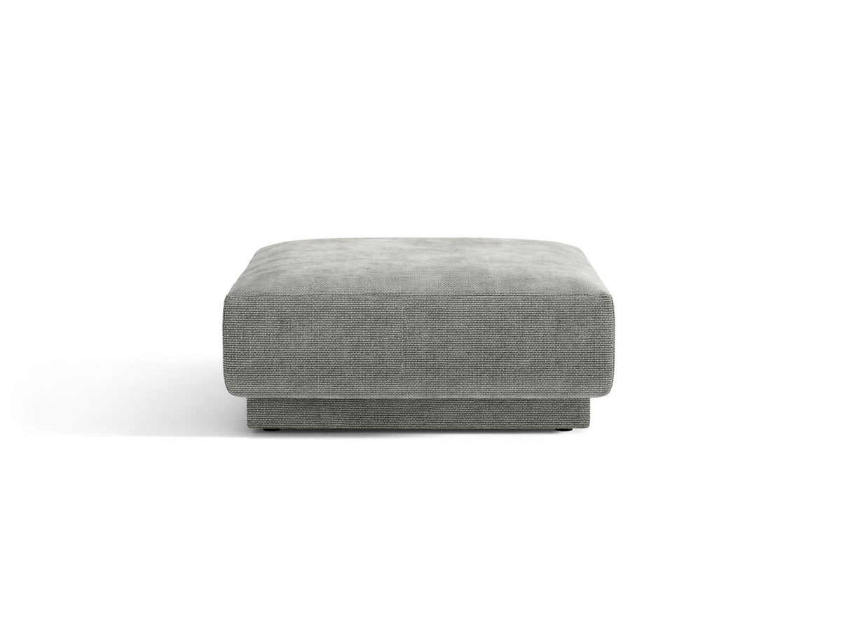 Miley — Pouf Light Grey (Eden 18 Grey) Black Plastic