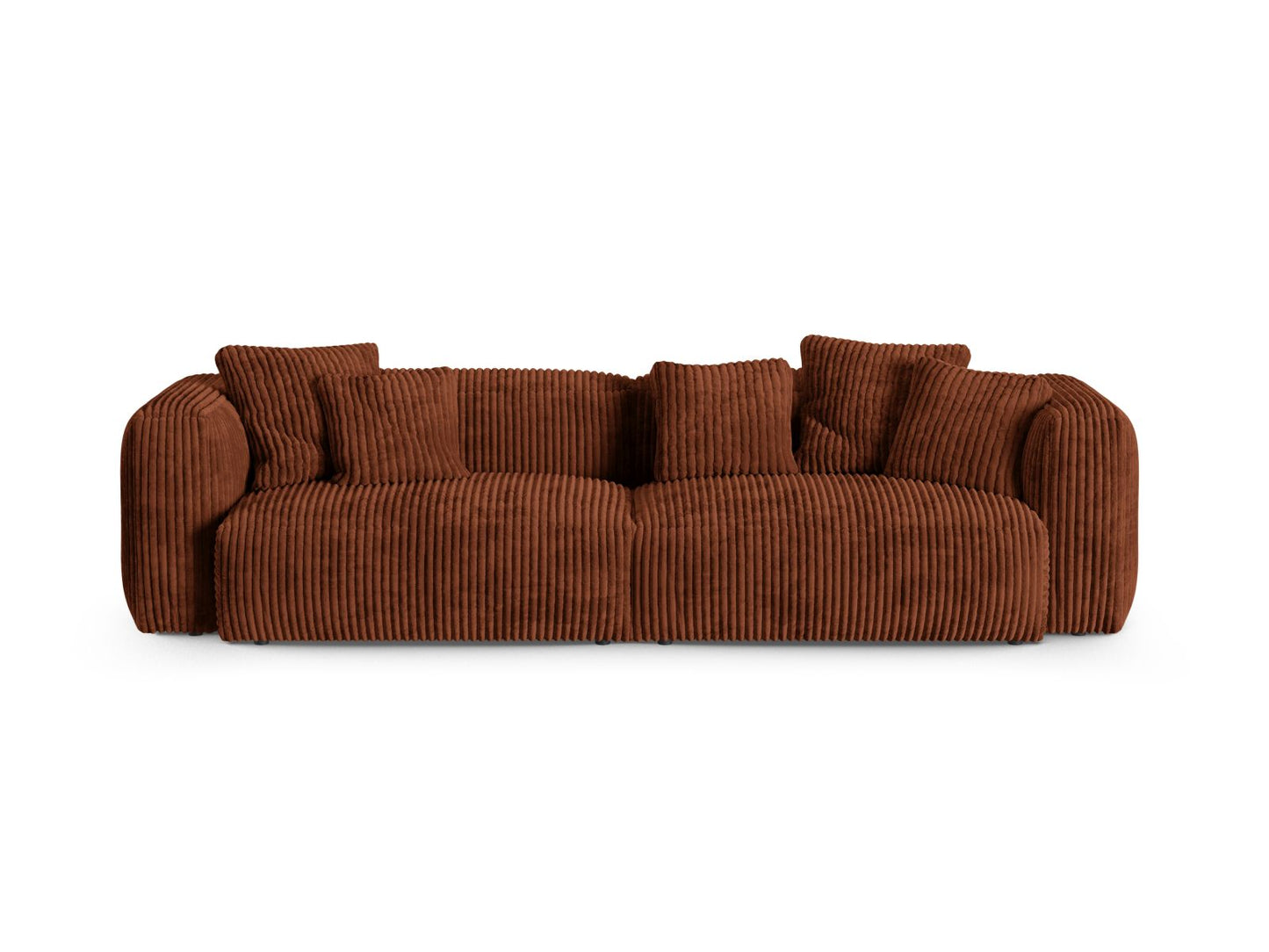 Martina — Sofa Brick (Tilia 52) Black Plastic