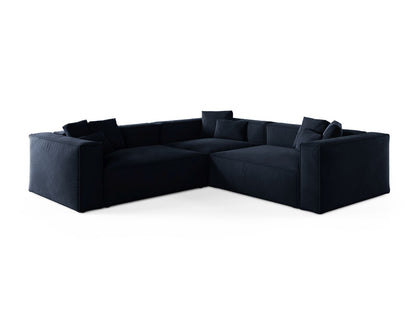 Aveiro — Corner Sofa Royal Blue (Casino Deep Blue) Black Plastic