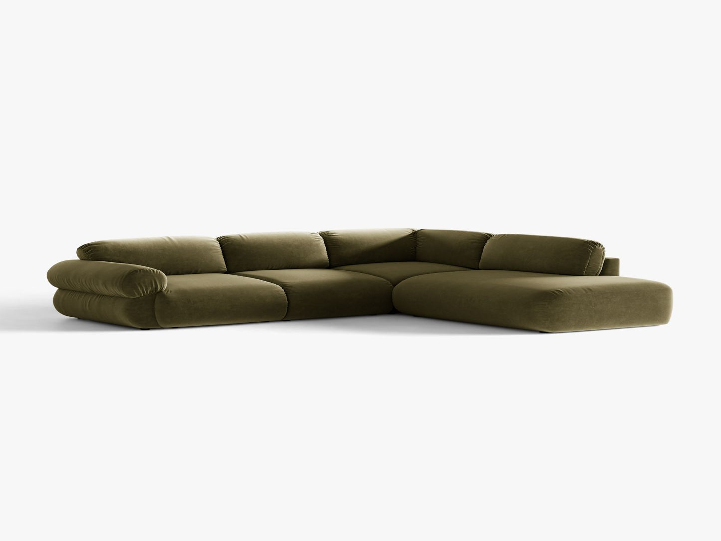 Ophelia — Corner Sofa (289x243x84 cm) Green (Salvador 8) Right